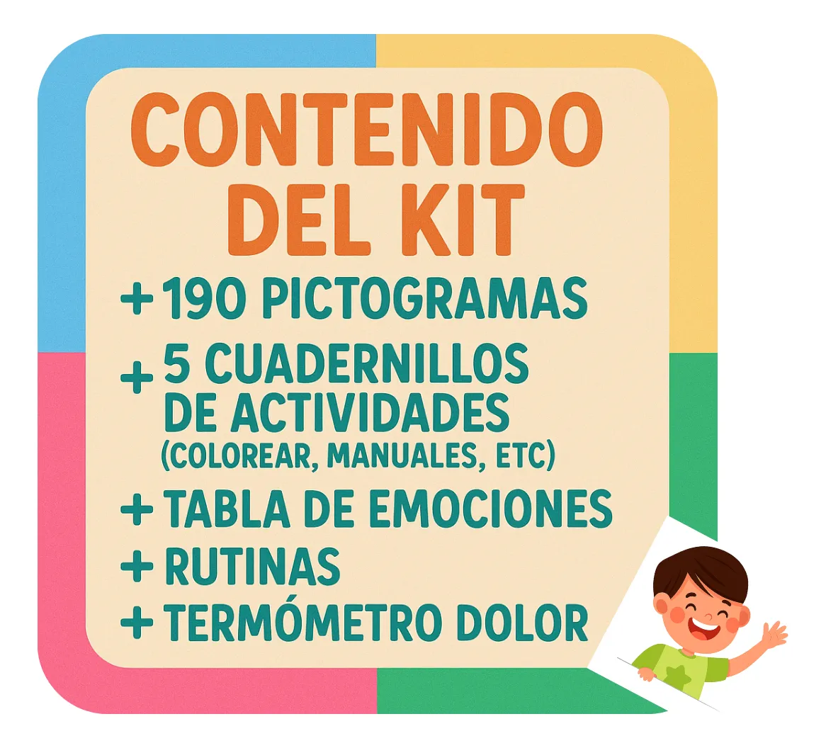 Foto secundaria de Kit Imprimible Pictogramas Y Cuadernillos Tea/tdah/no Verbal